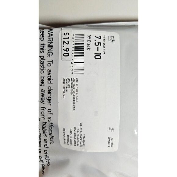 Uniqlo Padded Footsies 3 Pack Black No Show Size 7.5 - 10 - Picture 7 of 7